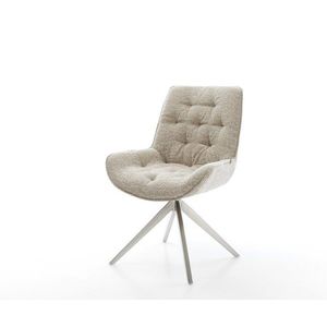 Jedálenská stolička Taimi-Flex tkanina mäkký béžová krížová podstava vyobraziť