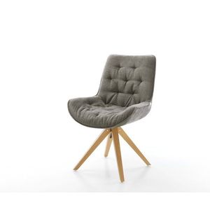 Jedálenská stolička Taimi-Flex bouclé mäkký tmavobéžová drevená vyobraziť