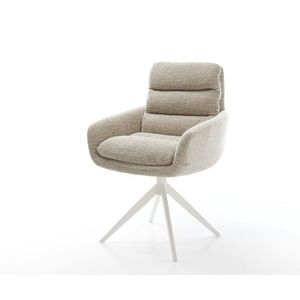 Jedálenská stolička Abelia-Flex s opierkami tkanina mäkká béžová vyobraziť