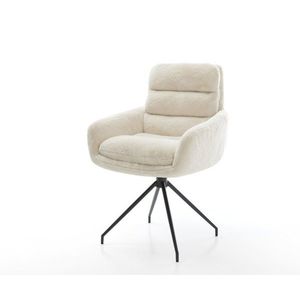 Jedálenská stolička Abelia-Flex s opierkami plyšový manšester krémovo vyobraziť