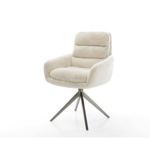 Jedálenská stolička Abelia-Flex s opierkami plyšový manšester krémovo vyobraziť