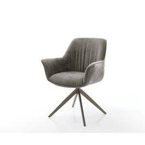 Jedálenská stolička Keila-Flex s opierkami bouclé mäkký tmavobéžový vyobraziť