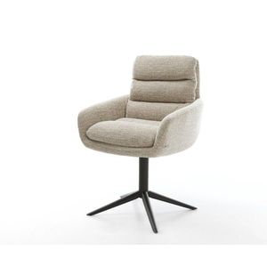 Jedálenská stolička Abelia-Flex s opierkami tkanina mäkký béžová vyobraziť