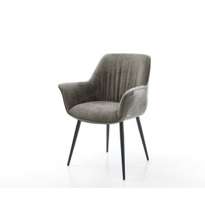 Jedálenská stolička Keila-Flex s opierkami bouclé mäkký tmavobéžová 4 vyobraziť