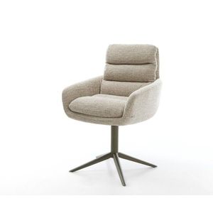 Jedálenská stolička Abelia-Flex s opierkami tkanina mäkký béžová vyobraziť