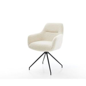 Jedálenská stolička Pejo-Flex teddy látka béžová krížová podstava vyobraziť