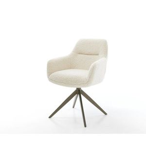 Jedálenská stolička Pejo-Flex teddy látka béžová krížová podstava vyobraziť