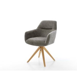 Jedálenská stolička Pejo-Flex bouclé mäkký tmavobéžová drevená vyobraziť