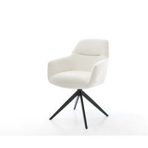 Jedálenská stolička Pejo-Flex bouclé mäkký béžová krížová podstava vyobraziť