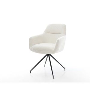 Jedálenská stolička Pejo-Flex bouclé mäkký béžová krížová podstava vyobraziť