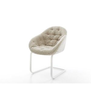 Konzolová jedálenská stolička Gaio-Flex tkanina mäkký béžová konzolová vyobraziť