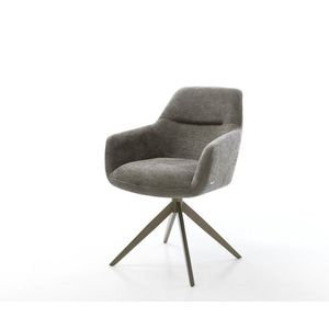 Jedálenská stolička Pejo-Flex bouclé mäkký tmavobéžová krížová vyobraziť