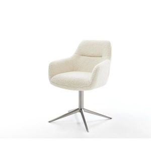 Jedálenská stolička Pejo-Flex teddy látka béžová krížová podstava vyobraziť