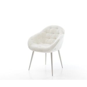 Jedálenská stolička Gaio-Flex bouclé mäkký béžová 4-nohá zúžená vyobraziť