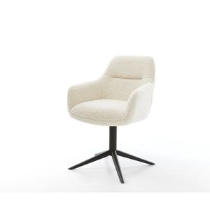 Jedálenská stolička Pejo-Flex teddy látka béžová čierna krížová vyobraziť