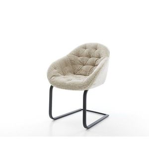 Konzolová jedálenská stolička Gaio-Flex tkanina mäkký béžová konzolová vyobraziť