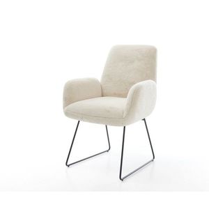 Jedálenská stolička Zoa-Flex plyšový manšester krémovo biela tenká vyobraziť