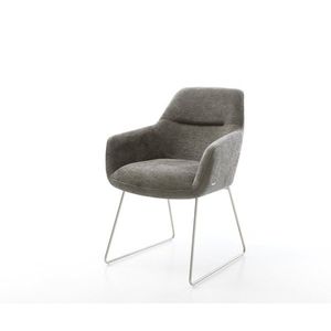 Jedálenská stolička Pejo-Flex bouclé mäkký tmavobéžová tenká podstava vyobraziť