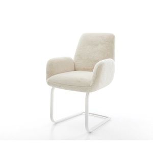 Konzolová jedálenská stolička Zoa-Flex plyšový manšester krémovo biela vyobraziť