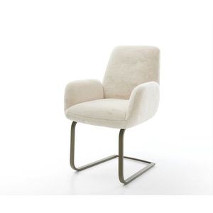 Konzolová jedálenská stolička Zoa-Flex plyšový manšester krémovo biela vyobraziť