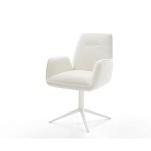 Jedálenská stolička Zoa-Flex bouclé mäkký béžová podstava krížová vyobraziť