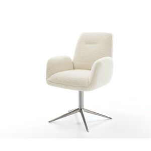 Jedálenská stolička Zoa-Flex teddy látka béžová podstava krížová vyobraziť