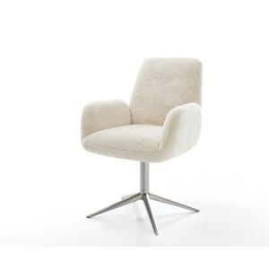 Jedálenská stolička Zoa-Flex plyšový manšester krémovo biela krížová vyobraziť