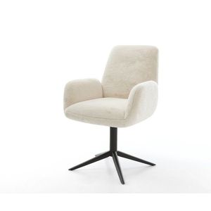 Jedálenská stolička Zoa-Flex plyšový manšester krémovo biela krížová vyobraziť