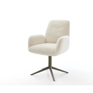 Jedálenská stolička Zoa-Flex plyšový manšester krémovo biela krížová vyobraziť