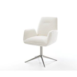 Jedálenská stolička Zoa-Flex bouclé mäkký béžová podstava nerezová vyobraziť