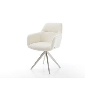 Jedálenská stolička Pejo-Flex bouclé biela krížová podstava hranatá vyobraziť