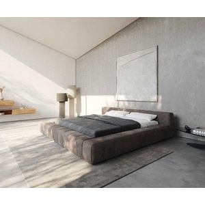 Čalúnená posteľ Espazio 180x200 cm mikrovlákno taupe vintage s úložným vyobraziť