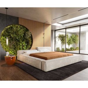 Čalúnená posteľ Kalinea 180x200 cm manšester béžová vyobraziť