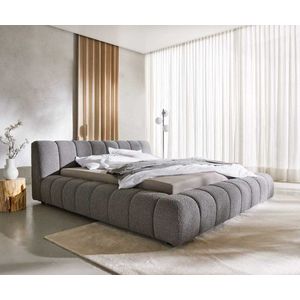 Čalúnená posteľ Cutio 180x200 cm bouclé strieborno sivá vyobraziť