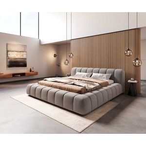 Čalúnená posteľ Cutio 180x200 cm mikrovlákno sivá vyobraziť