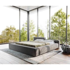 Čalúnená posteľ Kalinea 180x200 cm mikrovlákno sivá vyobraziť