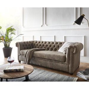 Pohovka Chesterfield 3-miestna 200x88 cm vintage taupe pohovka vyobraziť