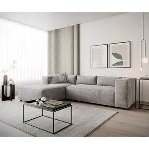 Rohová pohovka Brom 260x175 cm mikrovlákno sivá ležadlo ľavé vyobraziť