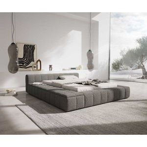 Čalúnená posteľ Espazio 140x200 cm bouclé strieborno sivá s úložným vyobraziť