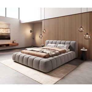 Čalúnená posteľ Cutio 140x200 cm mikrovlákno sivá vyobraziť