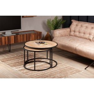 Sada odkladacích stolíkov (2 kusy) Tambur - Oak vyobraziť