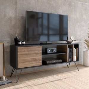 TV stolík Mistico (140) - Walnut, Black vyobraziť