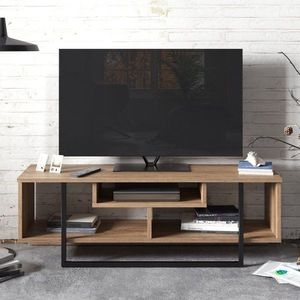TV stolík Asal (120) - Walnut, Black vyobraziť