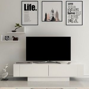 TV stolík Matera - White, White vyobraziť