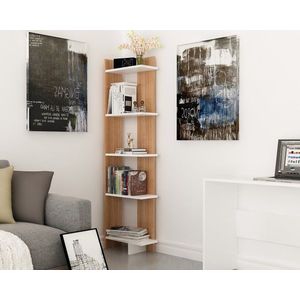 Knižnica Als - Teak, White vyobraziť