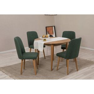 Jedálenský set s rozkladacím stolom a stoličkami (5 kusov) Vina 1070 - Atlantic Pine, Green vyobraziť