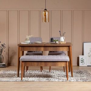 Jedálenský set s rozkladacím stolom a stoličkami (4 kusy) Vina 0701 - Soho, Walnut vyobraziť