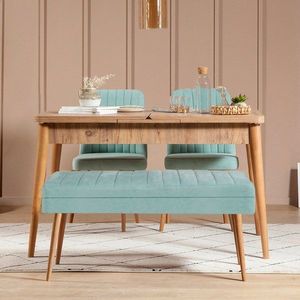 Jedálenský set s rozkladacím stolom a stoličkami (4 kusy) Vina 0701 - 3 - Atlantic, Green vyobraziť