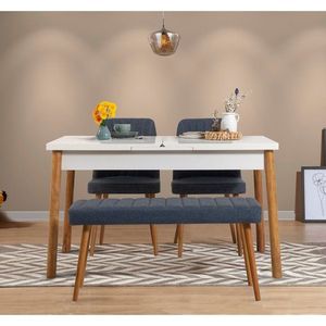 Jedálenský set s rozkladacím stolom a stoličkami (4 kusy) Santiago Atlantice-Navy Blue V2 vyobraziť