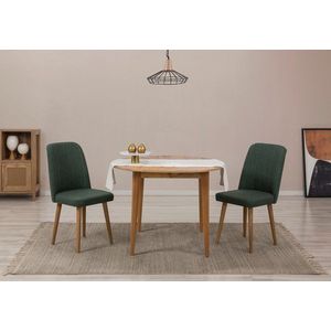 Jedálenský set s rozkladacím stolom a stoličkami (3 kusy) Vina 1070 - Atlantic Pine, Green vyobraziť